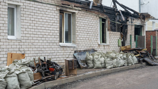 Professional Fire Damage Restoration technician working in Titusville, PA